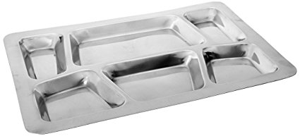 Winco 6-Compartment Mess Tray, Style B