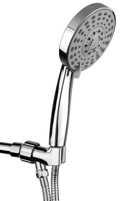 AquaBliss Luxury Handheld Shower Head Set - Oversized Hand Shower with 5 Relaxing Rain and Massage Settings Angle Adjustable Shower Mount and 5-foot Ultra-Flexible Hose Gives You Complete Control of the Water Flow