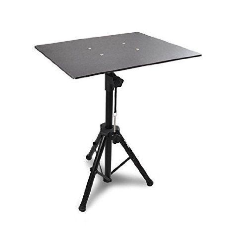 Pyle Laptop Projector Stand, Heavy Duty Tripod Height Adjustable 28" To 41" For DJ Presentations Notebook Computer