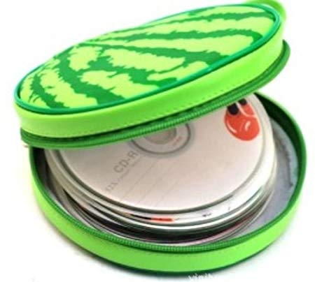 My Sky Cute Design Football, Watermelon, Baskeball, Tire and Hamburger Shape CD Storage Case Bag (Watermelon)