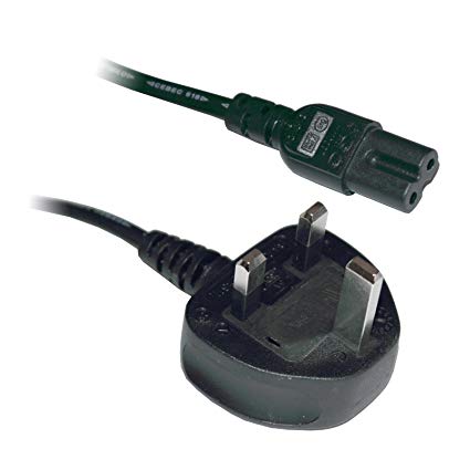 3M IEC C7 Figure of 8 Eight Mains Power Cable Lead - 3 Metre Long (Black)