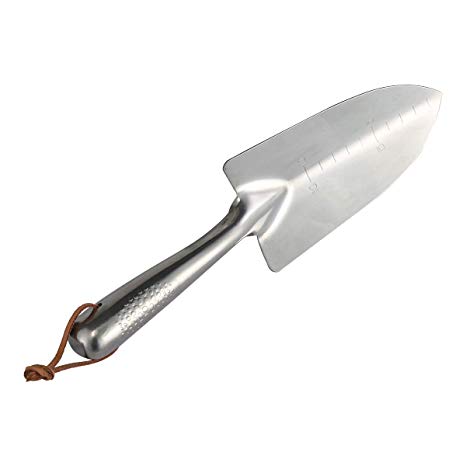 CLICIC Tools Bend-Proof Garden Trowel 11 inch - Heavy Duty Polished Stainless Steel - Rust Resistant Oversized Trowel