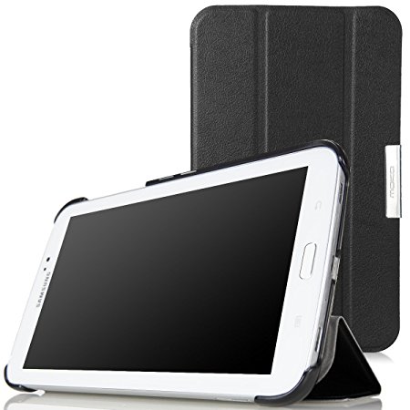 MoKo Samsung Galaxy Tab 3 7.0 Case - Ultra Slim Lightweight Smart-shell Stand Case for Samsung Galaxy Tab 3 7.0 inch SM-T2100 / SM-T2110 Android Tablet, BLACK