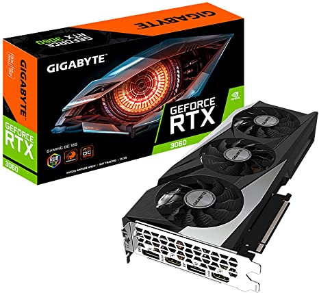 GIGABYTE GeForce RTX 3060 Gaming OC 12G (REV2.0) Graphics Card, 3X WINDFORCE Fans, 12GB 192-bit GDDR6, GV-N3060GAMING OC-12GD REV2.0 Video Card