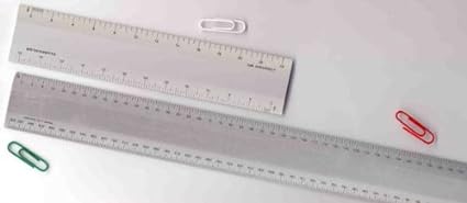 Alumicolor Architect Ruler w/ 4 Bevel Scale for Drawing, Drafting & Engineering, Left to Right Calibrations Divided by 1/32, 1/16, 1/8, 1/4, 6IN, Silver