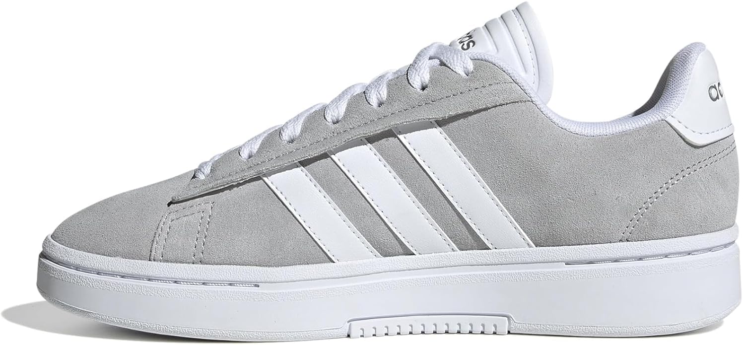 adidas Women's Grand Court Alpha Sneaker, Grey/White/Silver Metallic, 9.5