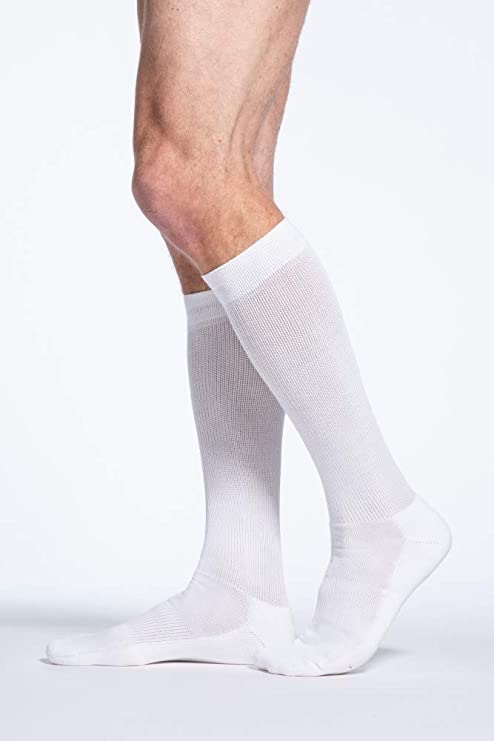 SIGVARIS Men's Cushioned Cotton 182 Calf High Compression Socks 15-20mmHg