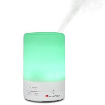 Aroma Diffuser, 180ml SoundSOUL Essential Oil Diffuser Ultrasonic Cool Mist Air Humidifier Kitchen Light, Waterless AUTO Shut-off, 4 Timer Setting and 8-10 Hours Continuous Diffusing, 6 Color Changing LED Lights