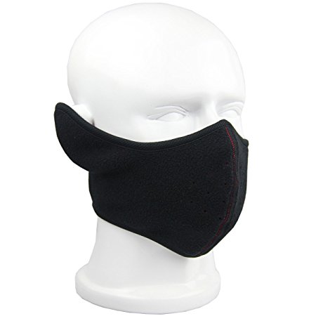 Reversible Fleece Ear Nose Warmer Half Face Mask Facemask Facial Mask