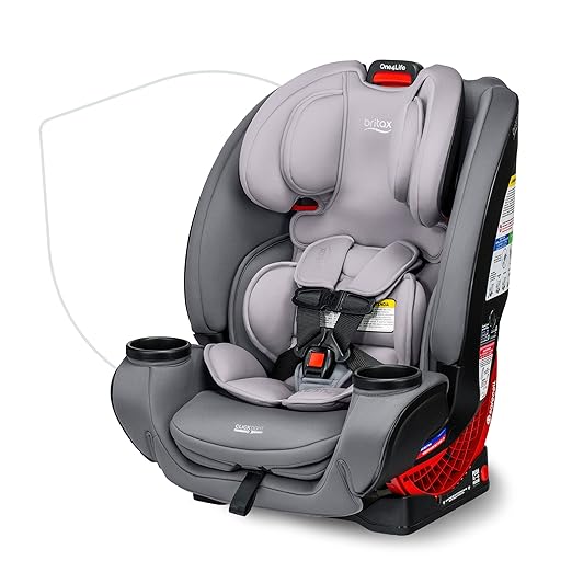 Britax One4Life Convertible Car Seat, 10 Years of Use from 5 to 120 Pounds, Converts from Rear-Facing Infant Car Seat to Forward-Facing Booster Seat, Machine-Washable Fabric, Glacier Graphite