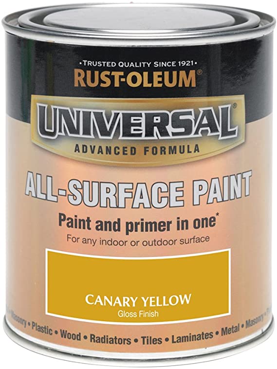 Rust-Oleum AMZ0050 250ml Universal Paint - Gloss Canary Yellow