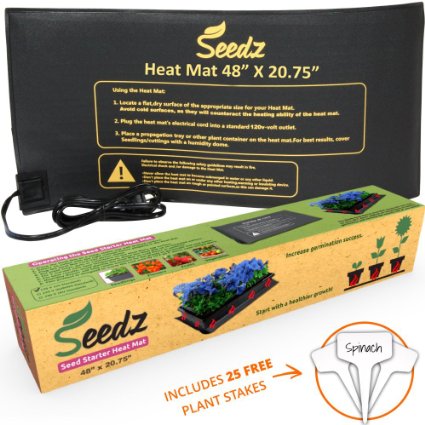 LATEST EDITION Seed Starter Heat Mat w/ FREE GIFT - Waterproof Seedling Heat Mat for Easy Plant Growth, 20.75"x48"