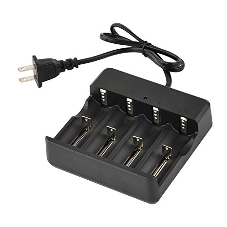 KUWAN Universal Battery Charger With Four Independent Slots And Automatically Stop Charging Fit For 26650 22650 18650 17670 18490 17500 18350 16340 14500 10440