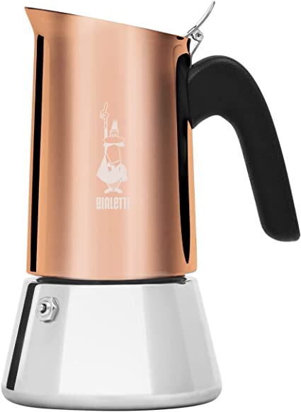 Bialetti Venus Induction 6-Cup Stainless Steel Stovetop Espresso Maker, Copper