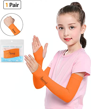 SHINYMOD UV Protection Arm Sleeves 1 Pair/3 Pairs UPF 50  Cooling Sunblock or Arm Warmer Sleeves for Kids with/No Thumb Hole