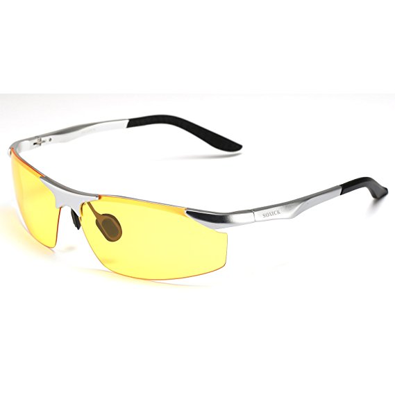 HD Night Driving Glasses Polarized Anti-glare Rain Day Night Vision Sunglasses