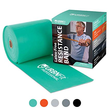 URBNFit Professional Resistance Bands - 25 Yards (75ft) Latex-Free Elastic Exercise Fitness Band Roll - No Scent, No Powder - Perfect for Physical Therapy & Rehab, Yoga, Pilates