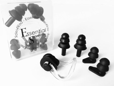 BEST HIGH QUALITY Swimming Ear Plugs Adult Adults and EarPlugs Child *Updated version*   Nose Clip