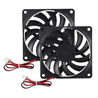 2Pcs DC 5V 8010 Fan 3D Printer 80x80x10 Brushless Cooling Fan 80MM for 3D Printer PC CPU Computer Case Fan Cooler