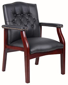 Boss Office Products Ivy League Executive Guest Chair , Black