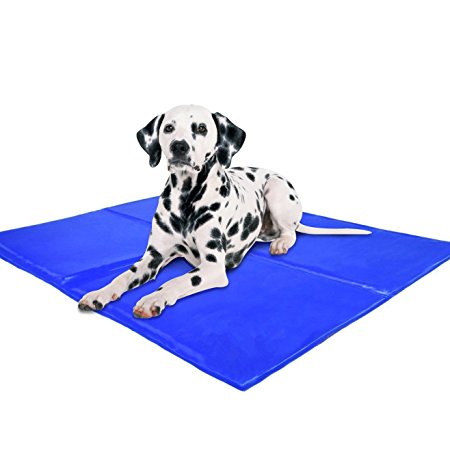 iHOVEN Pet Dog Self Cooling Gel Mat,Cat Chilly Ice Cooler Pad Bed Dogs Gelmat Pets Cold Pillow Beds Cats Coolmat 25x19.7Inch