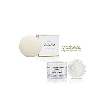 Set of Authentic Mosbeau Placenta White All-in-one Facial (Premium Cream   Whitening Soap)