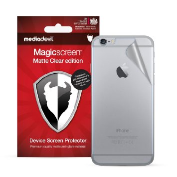 MediaDevil Apple iPhone 6 Plus/6S Plus Back (Rear) Screen Protector: Magicscreen Matte Clear (Anti-Glare) Edition - (2 x Back Protectors)