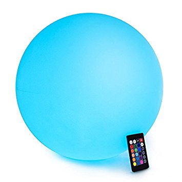 LED Light Ball: 16-inch LOFTEK Shape Light, Rechargeable and Cordless Floating Light for Pool with 16 RGB Colors and Remote Control