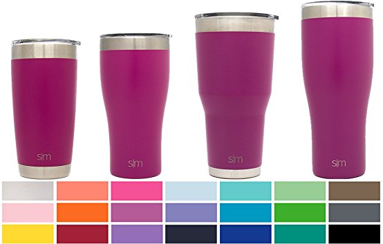 Simple Modern 20oz Cruiser Tumbler - Vacuum Insulated Double Wall Thermal Swell Cup - 20 ounces 18/8 Stainless Steel Violet Travel Mug - Orchid