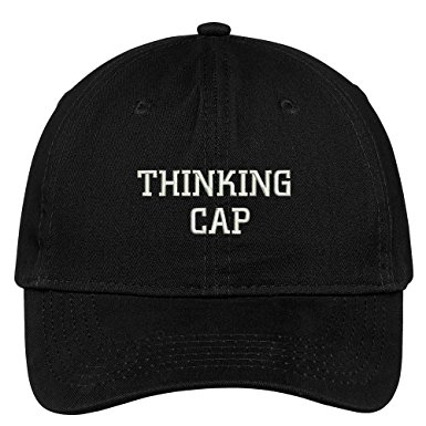 Trendy Apparel Shop Thinking Cap Embroidered Dad Hat Adjustable Cotton Baseball Cap