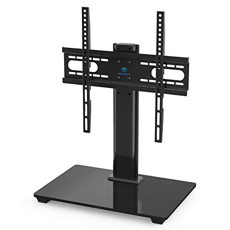 Adjustable TV Mount Stand with Tempered Glass Base for 32-55 inch