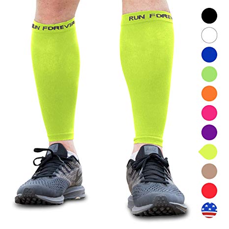 Calf Compression Sleeves - Leg Compression Socks for Runners, Shin Splint, Varicose Vein & Calf Pain Relief - Calf Guard Great for Running, Cycling, Maternity, Travel, Nurses