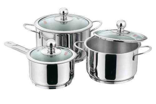 Vinod Cookware Induction Friendly Tuscany Set, 3-Pieces