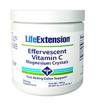 Life Extension Effervescent Vitamin C-Magnesium Crystals 180 grams