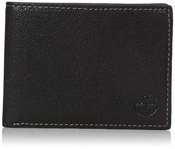 Timberland mens Genuine Leather Rfid Blocking Passcase Security Wallet Billfold