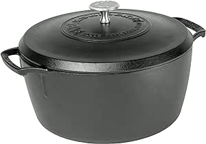 Lodge Blacklock Dutch Oven 5.5 Quart Cast Iron Dutch Oven, Black, BL02DO