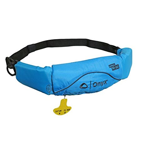 Onyx M-16 Belt Pack Manual Inflatable Life Jacket for Stand Up Paddle Boarding, Kayaking and Fishing
