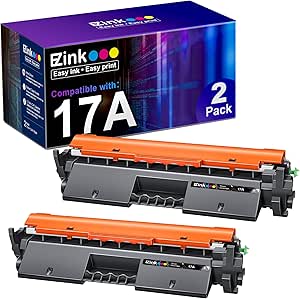 E-Z Ink Compatible Toner Cartridges Replacement for HP 17A CF217A Toner to Use with Pro M102w, M102a, M130fn, Pro MFP M130nw, MFP M130fw, MFP M130a, M102, M130 Series Printer(Black, 2-Pack)