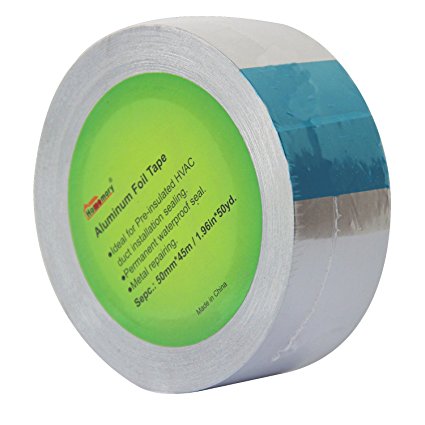 Homemory Aluminum Foil Tape, 3.2 mil, 2 Inches x 50 Yards HVAC Tape, Work on Furnace, AC Ducts