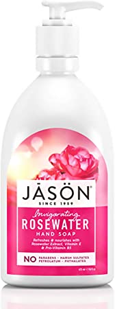 Jason Invigorating Rosewater Pure Natural Hand Soap 16 Fluid Ounces