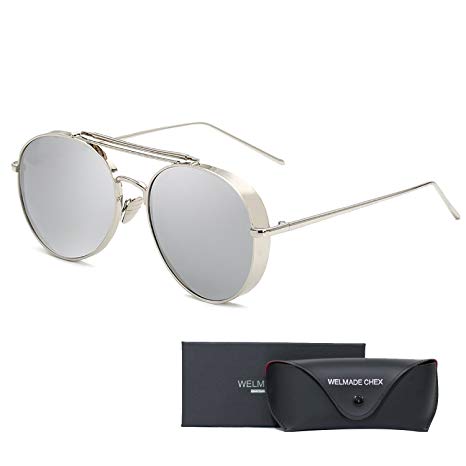 Aviator Sunglasses - Fashion Men Sunglasses with Metal Frame, UV400 Polarized Lenses