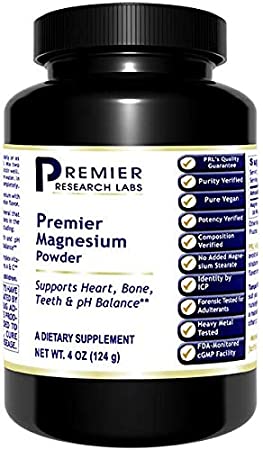 Premier Research Magnesium, Magnesium Lactate Powder, 4 OZ, Highly Absorbable Source of Magnesium