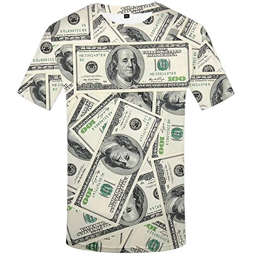 KYKU 3D T Shirts for Men Funny Tshirts Pattern Printed T Shirt Short Sleeve Tees