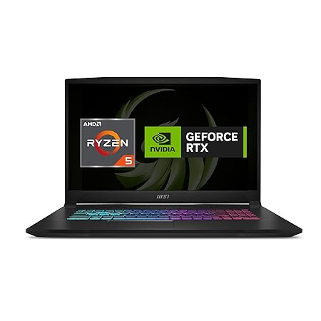 MSI Bravo 15 Gaming Laptop, AMD Ryzen 5 7535HS, 40CM FHD 144Hz Laptop (16GB/512GB NVMe SSD/Windows 11 Home/Nvidia GeForce RTX 4050, GDDR6 6GB/Black/2.25Kg), C7VEK-089IN