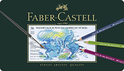 Faber-Castel FC117536 Albrecht Durer Artist Watercolor Pencils In A Metal Tin (36 Pack), Assorted