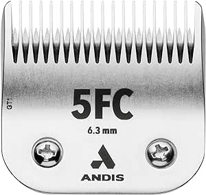 Andis 72630 Ultra Edge Detachable Dog Clipper Blade – Equipped with Stainless Steel for Precision Trimming, Fits Motor-Driven Trimmer – for Pet’s Fast Touch-Ups & Full Grooming., Size 5Fc, Silver