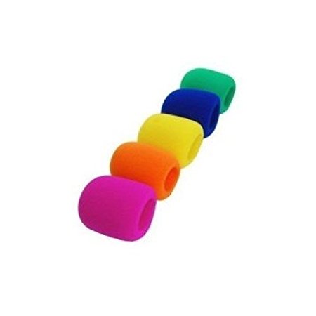 Bluecell 5 Pack Blue/Green/Yellow/Hot Pink/Orange Handheld Stage Microphone Windscreen Foam Cover