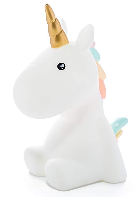 Dhink Unicorn Night Light Touch Rechargeable with Timer Function and Dimmer- Multi Color and White Light