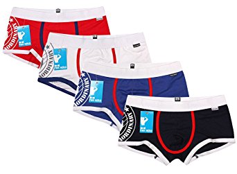 Arvilhill Navy Men's Casual Cotton Printed Underwear Trunks