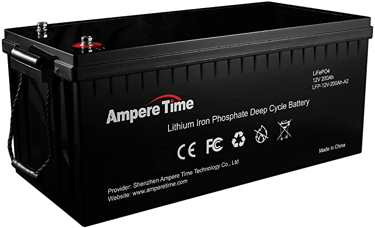 12V 200Ah Lithium Iron LiFePO4 Deep Cycle Battery, Built-in 100A BMS, 4000  Cycles, 280amp Max, Perfect for RV, Solar, Marine, Overland, Off-Grid, Estimated Delivery Time is 4-8 Working Days